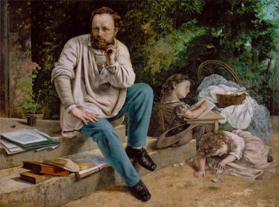 Pierre-Joseph Proudhon e i suoi figli da Gustave Courbet